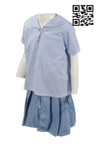 SU224自訂校服款式   訂做裙式校服套裝 博才小學  女童夏天校服 百褶裙  設計校服款式  校服製造商